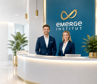Empfangstresen im emerge Institut in Bad Homburg